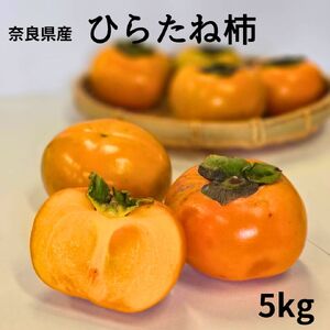 畑中さんの ひらたね柿 たねなし柿 種無し柿 平たね柿 柿 奈良県産5kg カキ 甘い 渋抜き済み