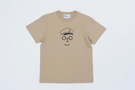 《1》【KEYMEMORY鎌倉】セーラー帽イラストTシャツ BEIGE