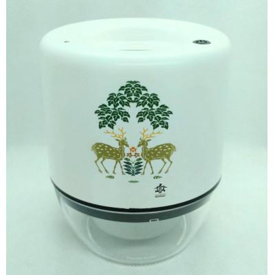 ふるさと納税 王寺町 アルコール除菌ディスペンサー、リキッドジェットミニ(天平文様デザイン鹿草木)