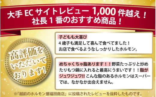牛味噌 上ホルモン 200g×3袋（1～2人前×3袋） 計600g ＜絶品！炒めるだけ簡単！＞ ／ 味付け 肉 焼肉 BBQ バーベキュー もつ ホルモン 小分け おつまみ 冷凍 アウトドア やみつき