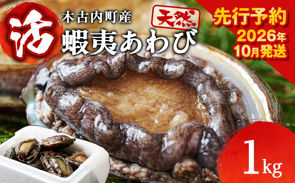 【2026年10月以降発送】活あわび1kg 木古内産