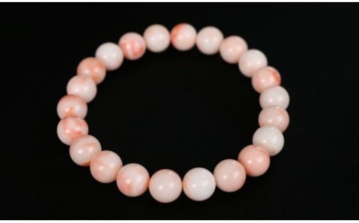 【ふるさと納税】 ピンクサンゴ 丸玉ブレスレット [大サイズ玉] | アクセサリー ブレスレット ジュエリー 珊瑚 赤珊瑚 宝石 サンゴ プレゼント クリスマス バレンタイン カジュアル レディース 贈答用 人気 高価 高級 ふるさと納税サンゴ 高知県 室戸市