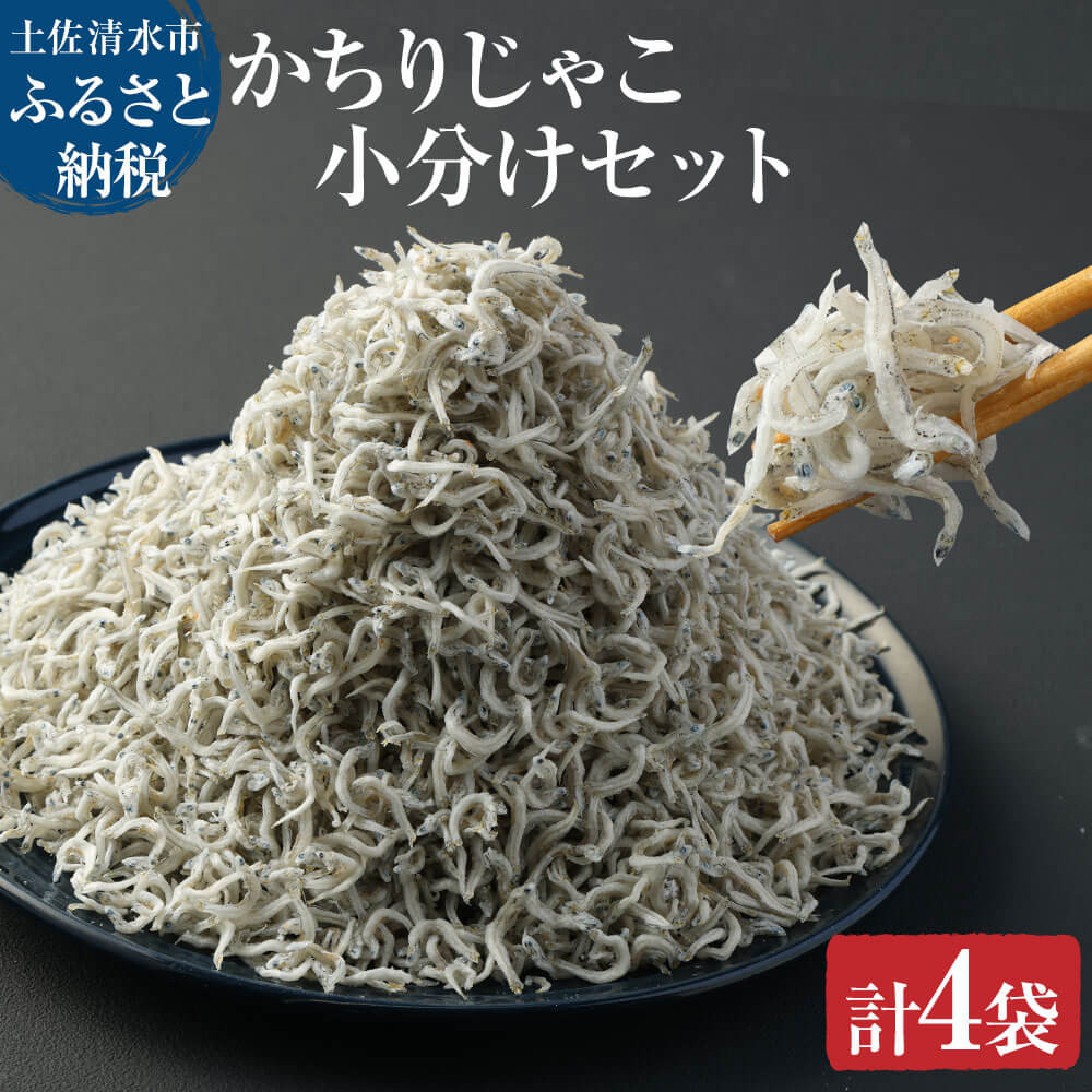 
浜口海産物店のかちりじゃこ（60ｇ× 4袋）小分けセット シラス 釜揚げ しらす丼 ちりめん丼 高知県 土佐清水市 送料無料 しらす シラス 釜揚げしらす かちりじゃこ カチリジャコ 【R00016】
