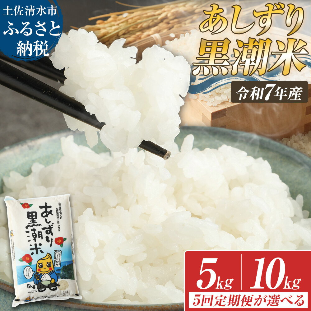 【ふるさと納税】あしずり黒潮米 コシヒカリ こしひかり 5kg 10kg 1回のみ 5回定期便 精米 白米 ブランド米 お米 米 コメ ご飯 おにぎり 甘い もちもち 国産 宗田節で育てた 故郷納税 高知県 土佐清水市 送料無料 高知【J00180】