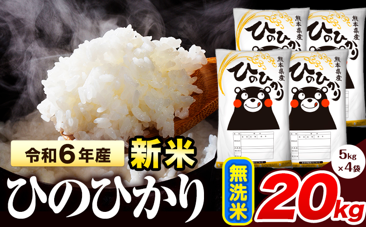 令和6年産 新米 早期先行予約受付中 ひのひかり 無洗米 20kg 《11月‐12月より出荷予定》 熊本県産 無洗米 精米 氷川町 ひの 送料無料 ヒノヒカリ コメ 便利 ブランド米 お米 おこめ 熊本 SDGs---hkw_hn6_af11_24_36500_20kg_m---