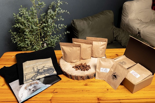 
No.155 「SHIOCUBcoffee」自家焙煎コーヒー＆なかよしTシャツ2枚セット
