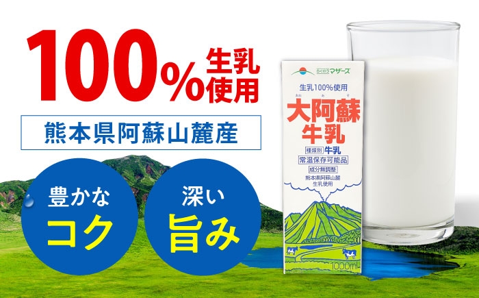 大阿蘇牛乳 ロングライフ 牛乳 1000ml（6本入り） 1L×6本 計6L