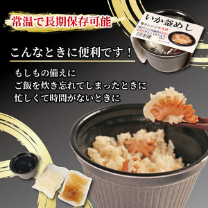 イカ釜めし 6個 電子レンジ 簡単 手軽 加工食品 いか 烏賊 魚貝類 海産物 海の幸 長期保存 防災 備蓄 常温 常温保存 米 ご飯 岩手県 大船渡市