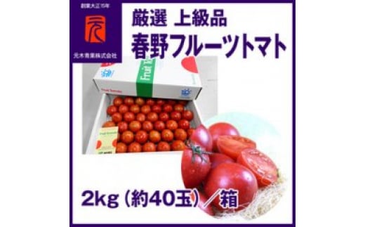 【申込は5月中旬頃まで】まるで宝石！春野フルーツトマト 厳選 上級品 約2kg（約40玉） | 元木青果 ＜2024年2月中旬頃以降発送＞ 【グレイジア株式会社】とまと  高知 フルーツ 果物 高知 [ATAC346]