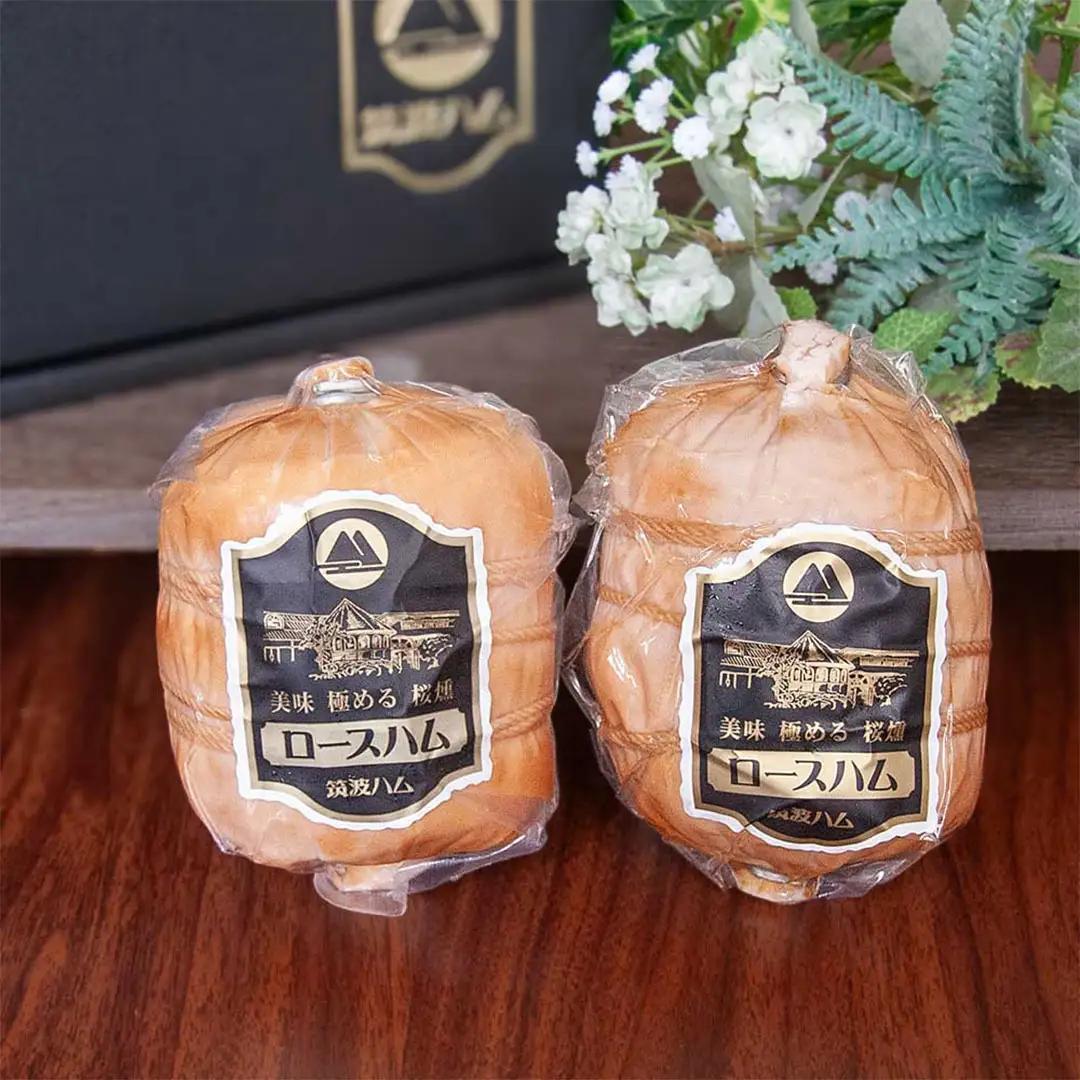 【お歳暮熨斗付き】 筑波ハム 代表商品 ロースハム 2個 合計 1000g 『常陸の輝き』 茨城県産 ブランド豚 銘柄豚 ( 茨城県共通返礼品 ) [EN034sa]