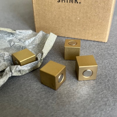真鍮マグネット【CUBE】(マグネットキューブ)16個【配送不可地域：沖縄】【1660532】