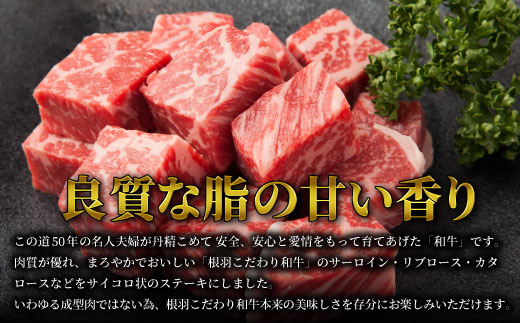 大人気！毎月数量限定★ 国産黒毛和牛 根羽こだわり和牛　サイコロステーキ　400g ステーキ リブロース カタロース ステーキ 霜降り 10000円 10,000円