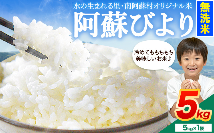 無洗米 訳あり 5kg (5kg×1袋) 熊本県産 阿蘇びより《2月上旬-2月末頃出荷予定》 お米 熊本県 南阿蘇村 阿蘇---mna_aby_25_m_5kg_13000_ac2---