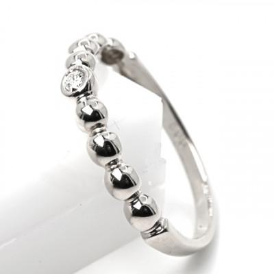 ふるさと納税 笛吹市 PT900　鏡面丸玉デザインダイヤモンドリング　0.02CT　R3967DI-P #8 |  | 02