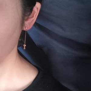 K18　ハートデザイン　ピアス　APE5017YG