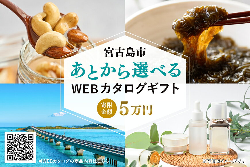 【ふるさと納税】あとから選べるWEBカタログギフト（寄附5万円コース）15000ポイント宮古島市（JO001）