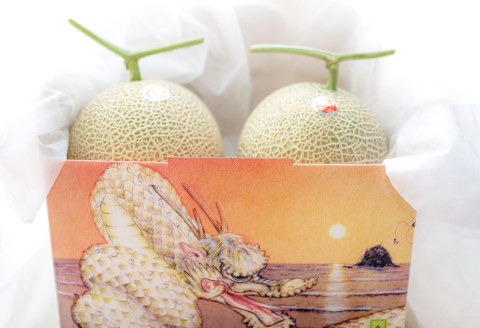 A-1082 【秋作】赤肉アールスメロン　2玉入り