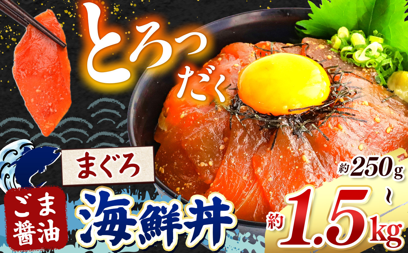 
            "とろだく” ごま醤油 海鮮丼 まぐろ  選べる内容量 約 250g ～ 約 1.5kg | 熊本県 和水町 くまもと なごみ 魚 海鮮 肥後 海鮮丼 スライス 冷凍 漬け さかな 漬け丼 小分け 数量限定 人気 熊本県 熊本
          