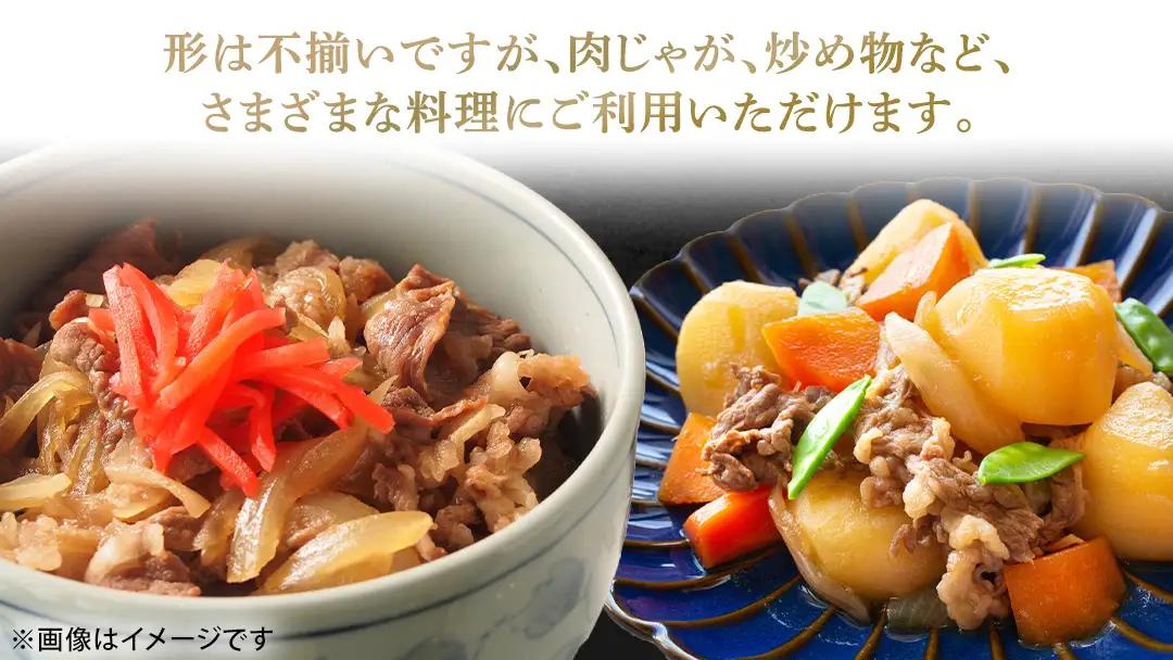 【 定期便 隔月 3回 】上州牛 切り落とし 1kg ( 500g × 2パック ) [AH029tu]