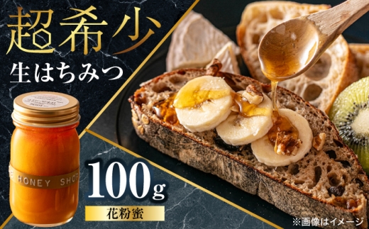 超希少【天然】日本蜜蜂の生はちみつ 花粉蜜 100g ハニーディッパー付き　日田市/総合環境計画研究所 the honey shop [ARBN004]
