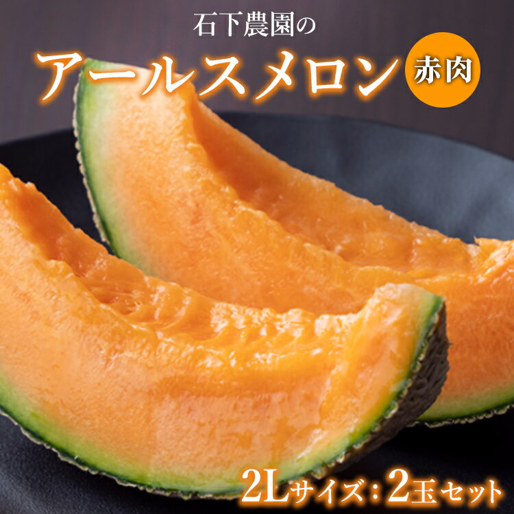【ふるさと納税】〈先行予約受付〉石下農園のアールスメロン〈赤肉〉 2Lサイズ 2玉セット ｜ 果物 フルーツ メロン 国産 アールスメロン ギフト 贈答 ※離島への配送不可 ※2025年9月下旬～11月上旬頃に順次発送予定
