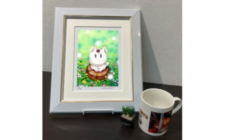 版画 インチ版画「わたぼうし」 版画 箱入り かわいい 有限会社SOCKS 版画 絵画 ギフト プレゼント 版画 贈答品 お礼の品 版画 F-63