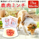 【ふるさと納税】 鹿肉 ミンチ 犬用 無添加 1kg 小分け 100g×10袋 天然 冷凍 ヒューマングレード 手作り 天然素材 キューブ型 トッピング 高たんぱく 低脂質 シニア 肥満防止 ドッグフード ペットフード 新鮮 ギフト 贈答 贈り物 プレゼント