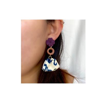 ふるさと納税 うるま市 【ピアス】花ごころポリマークレイピアス |  | 01