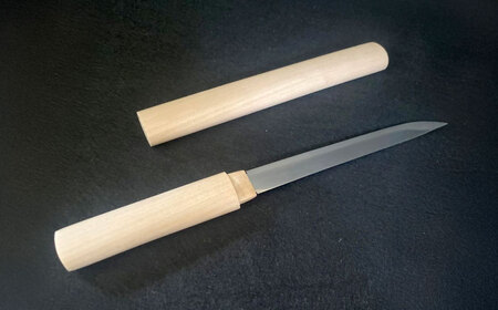 【名入れ対応】お守り小刀(刀鍛冶 茂範 作)｜小刀 高級 刀 日本製 国産 ナイフ ギフト 贈答 お祝い プレゼント お守り 贈り物 【梅林刀剣鍛錬所】[BDBA002]