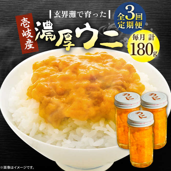 【ふるさと納税】【全3回定期便】壱岐産 濃厚 ウニ 60g ×3本《壱岐市》【合同会社塚元】ムラサキウニ 海産物 海鮮 うに 雲丹 珍味[JDR038] 100000 100000円 10万円