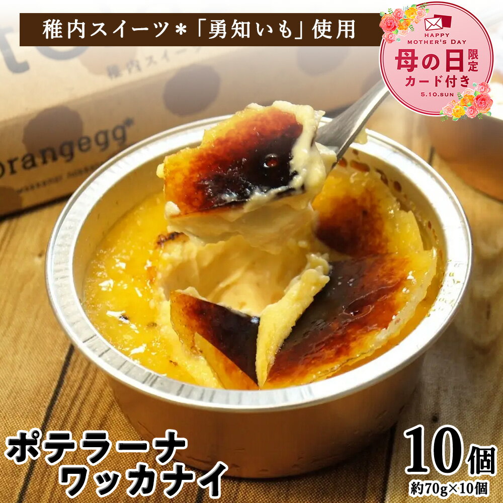 【ふるさと納税】【母の日フェア 4/27入金分まで】ポテラーナワッカナイ【約70g×10個】カタラーナ お菓子 スイーツ 洋菓子 じゃがいも 生クリーム 北海道ふるさと納税 稚内 ふるさと納税 北海道 【配送不可地域：離島・沖縄県】