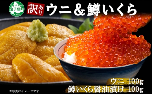 3097. 訳あり うに チリ産 冷凍 鱒 いくら 醤油漬け ウニ 100g マスいくら 100g 雲丹 不揃い うに わけ あり 海鮮 丼 海鮮丼 刺身 うに丼 いくら丼 魚卵 自宅用 送料無料 北海道 弟子屈町