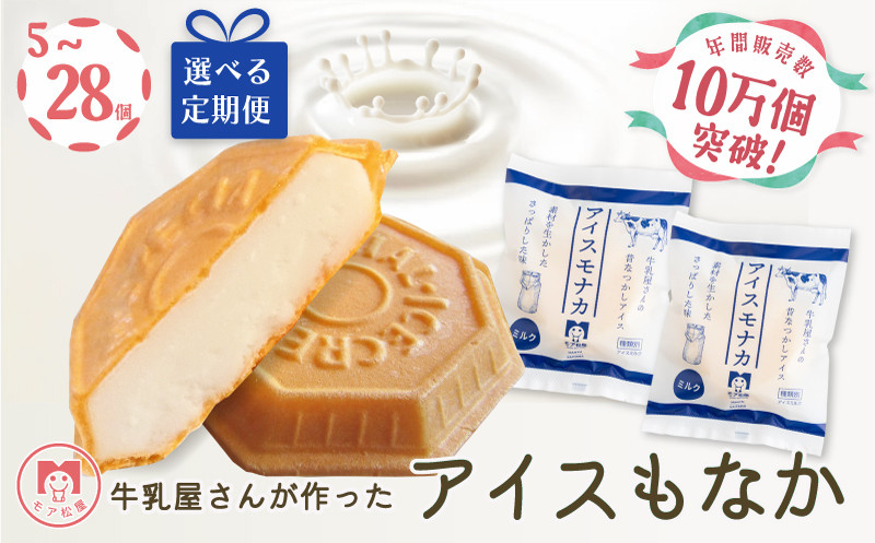 モア松屋　牛乳屋さんが作った純アイスもなか　２０個