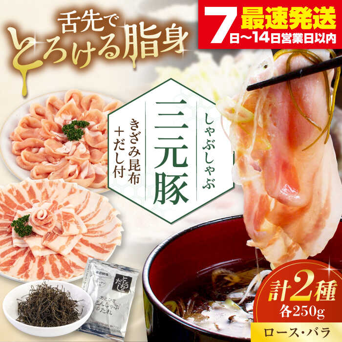 【ふるさと納税】 三元豚 しゃぶしゃぶセット 500g ロース・バラ だし・昆布付き 《喜茂別町》【平田牧場】 肉 豚肉 ロース バラ ロース肉 バラ肉 しゃぶしゃぶ 鍋 お鍋 冷凍配送 北海道 平田牧場 おすすめ [AJAP001] 11000 11000円