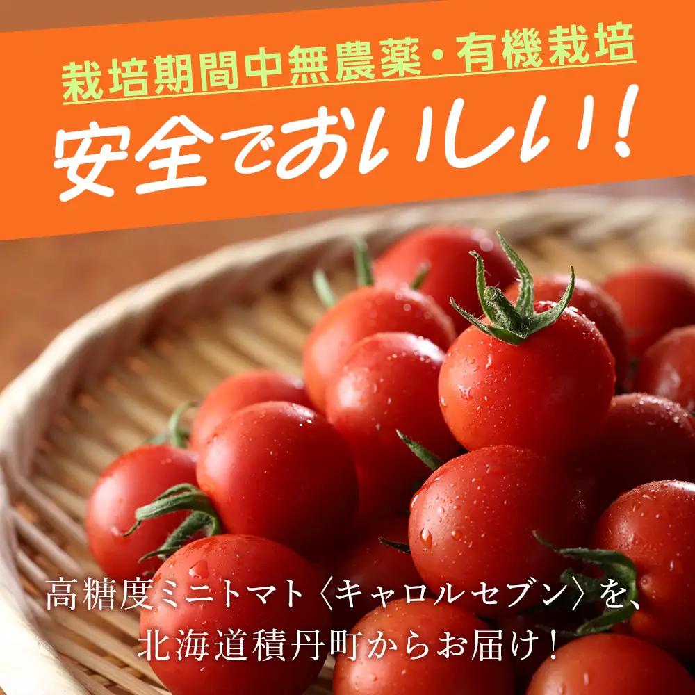 先行受付〈100％有機肥料使用〉積丹産ミニトマト「キャロル7」たっぷり1kg
