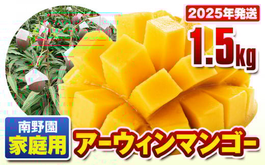 【2025年発送】南野園　家庭用　アーウィンマンゴー1.5kg