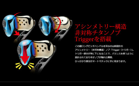 LIVRE リブレ CRANK140 シマノ左 （カスタムリールハンドル）（チタン×ブルー） / 釣具 釣り具 フィッシング ハンドル カスタム / 亀山市 / 有限会社メガテック[AMBB480-6