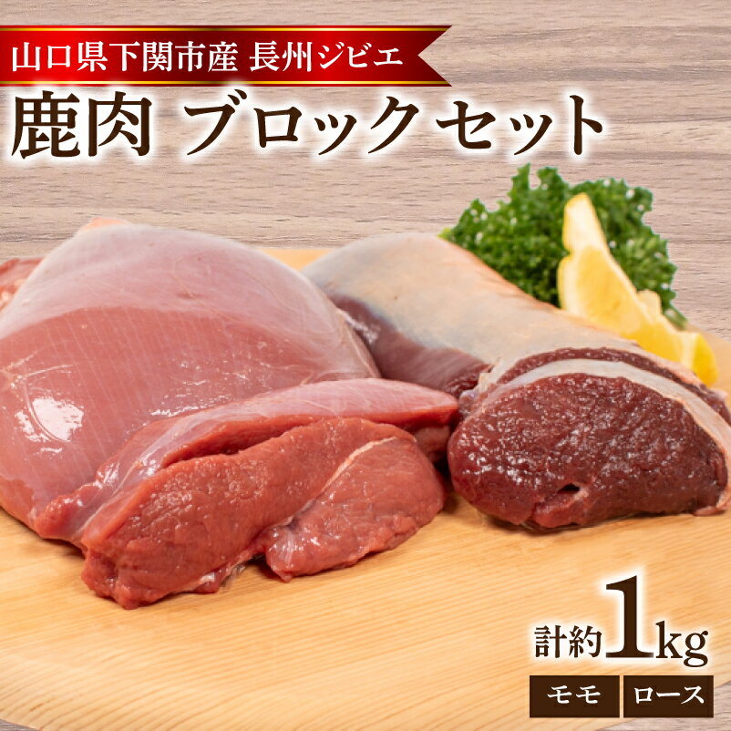 【ふるさと納税】 訳あり 不揃い 鹿肉 ロース モモ ブロック 各 約 500g 計 約 1kg 鹿 シカ ジビエ 肉 もも ( 冷凍 料理 加工 ごはん 弁当 惣菜 おかず 高タンパク 低カロリー 低脂質 鉄分豊富 ダイエット おつまみ 長州ジビエ ステーキ ロースト とんかつ ) 下関 山口