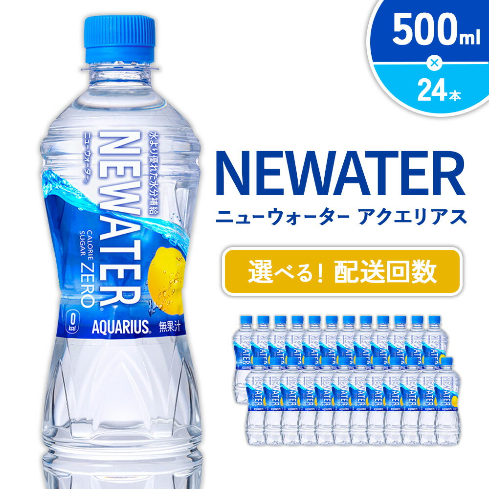 【ふるさと納税】【発送回数 選べる】アクエリアス ニューウォーター 500ml PET【コカ・コーラ】ペットボトル 1ケース(24本) 定期便 2回(48本)3回(72本) スポーツドリンク スポドリ カロリーゼロ 熱中症対策 水分補給 清涼飲料水 送料無料