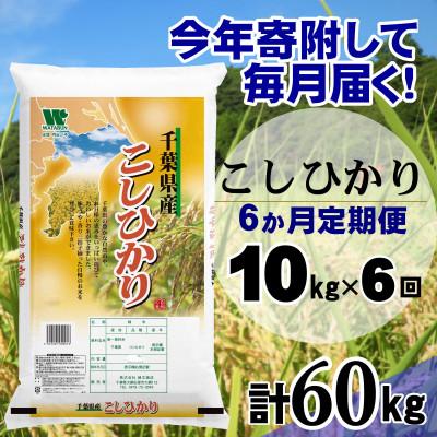 ふるさと納税 大網白里市 【毎月定期便】コシヒカリ 精米 10kg (5kg×2袋)全6回