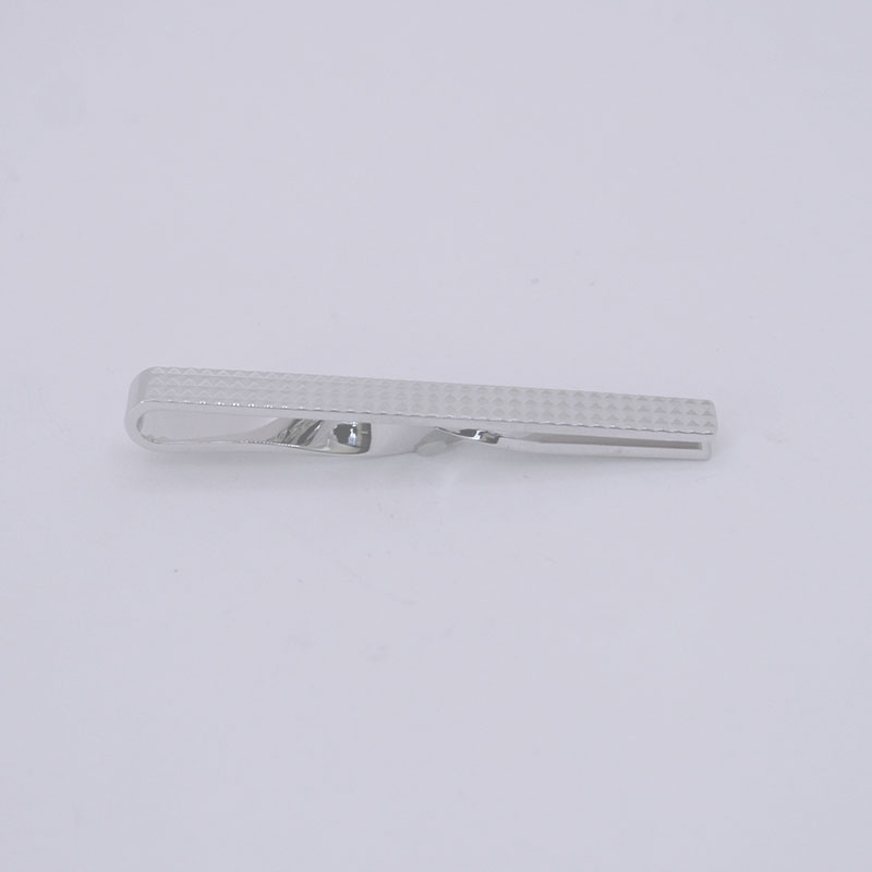 シルバー925　リバーシブルタイクリップ （ピラミッド柄）OH-007