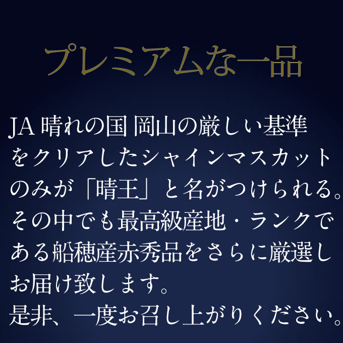 [HS] ぶどう 2025年 先行予約 9月・10月発送 最高級品 シャインマスカット 晴王 2房 約1.4kg ブドウ 葡萄 岡山県産 船穂産 フルーツ 果物 ギフト