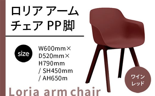 
            ロリア アームチェア PP脚　P3003-1WR　GZ057
          