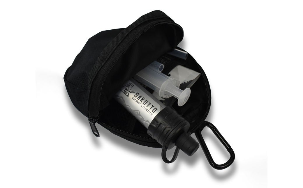 SAKUTTO 携帯浄水器 専用ポーチ （Outdoor ブラック）