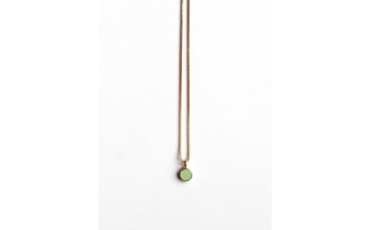 ネックレス K10 七宝 ミントグリーン | ゴールド ネックレス ゴールドネックレス 緑 ミント グリーン necklace ポイントネックレス アクセサリー 七宝 七宝焼き K10 10金  K24 24金 ジュエリー 上品 レディース 装飾 クリスマス 入学祝い 結婚記念日 記念日 お祝い 誕生日 ギフト 作家 作品 手づくり Kenichi Kondo 埼玉県 北本市
