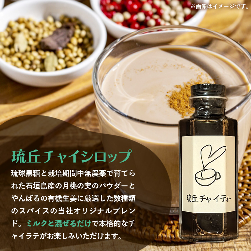 琉丘チャイティー ＆ チャイシロップ ギフトセット - マサラチャイ スパイス 本格的 こだわり お手軽 簡単 おすすめ 贈り物 プレゼント 贈答用 無添加 黒糖 優しい 味わい 沖縄県 八重瀬町_イ
