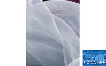 F20E-197　TOMIOKA SILKオーガンジーストール”草木染”：ブルーグレー