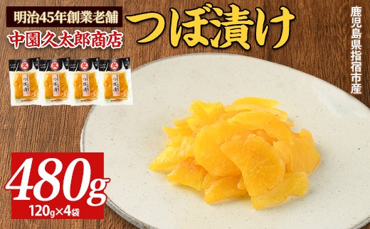 
                  つぼ漬480g(120g×4P)(中園久太郎商店/IB016-005) 漬物 漬け物 つけもの つぼづけ つぼずけ 鹿児島 指宿 いぶすき 久太郎 ご飯のお供 ごはんのおとも ご飯 ごはん お試し 小容量 小分け ポスト投函 鹿児島県産 国産 醤油漬け しょうゆ漬け だいこん 大根
                
