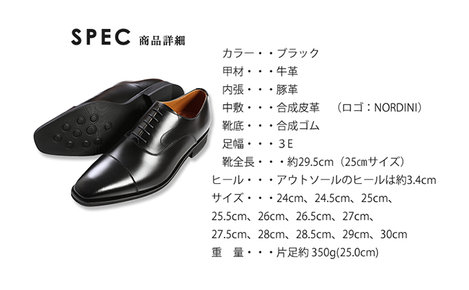 ビジネスシューズ 牛革 内羽根 ストレートチップ 3E 日本製 本革 メンズ 紳士靴 北嶋製靴 大和郡山 奈良 ブラック フォーマル 冠婚葬祭 結婚式 礼装 ふるさと納税 国産 奈良県 高級 ギフト 贈り物 成人式 革靴 品格 ノーブル クラシック BN002 28.5cm