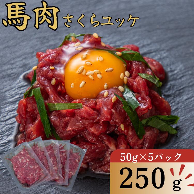 【ふるさと納税】馬肉さくらユッケ 250g（50g×5パック）馬肉 ユッケ おつまみ さくら 生食【お届け時期：入金確認後20日前後で発送】